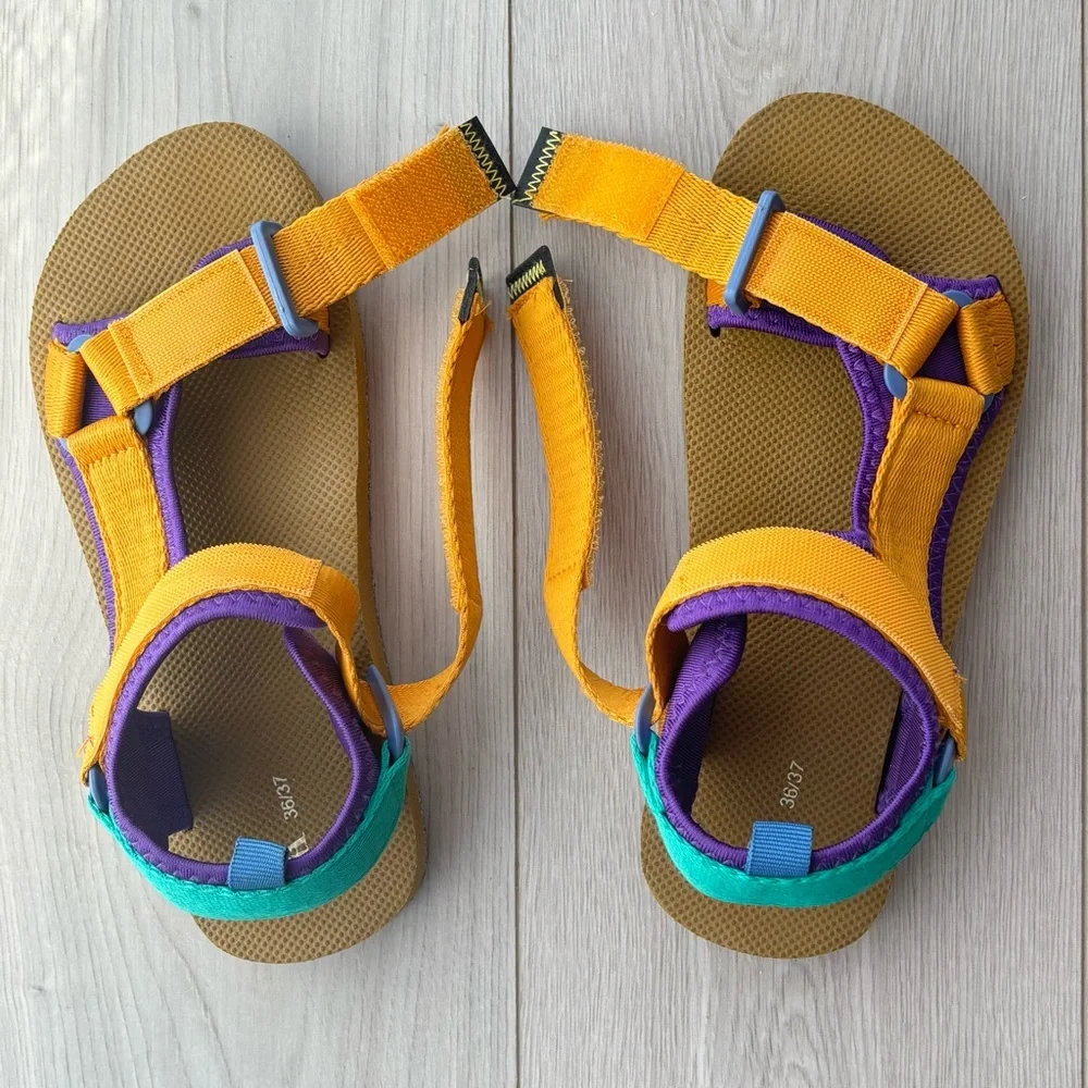 ZARA Women’s Multicolour Technical Sandals Size 36/37 Adjustable Pre-Owned - Picture 11 of 15